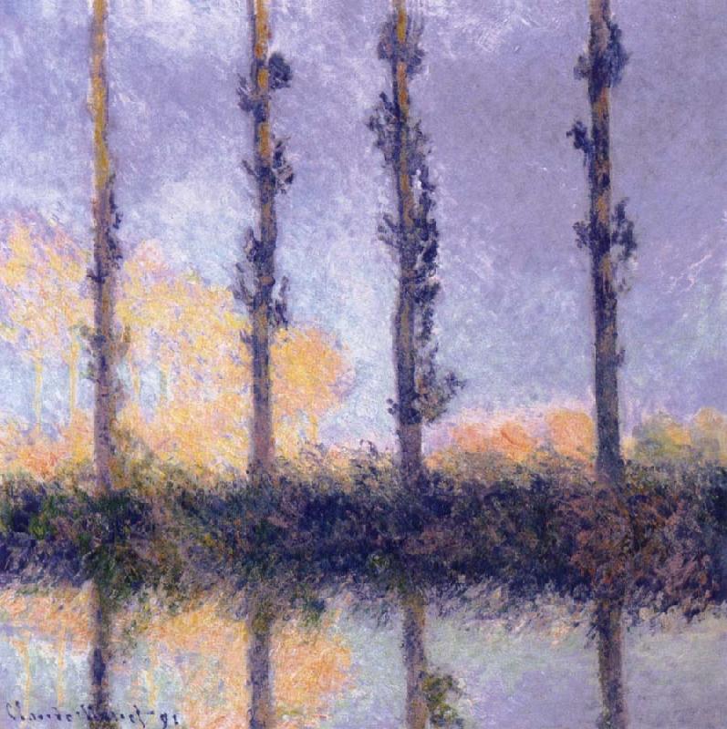 Claude Monet Four Trees Norge oil painting art
